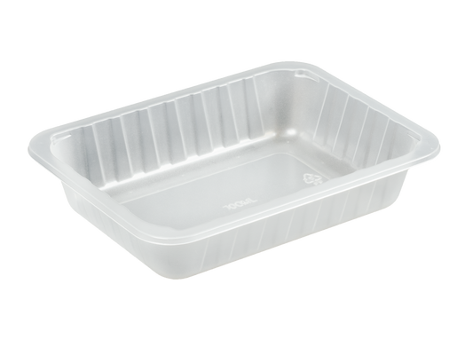 MEDIUM PORTION TRAYS TRANSPARENT
